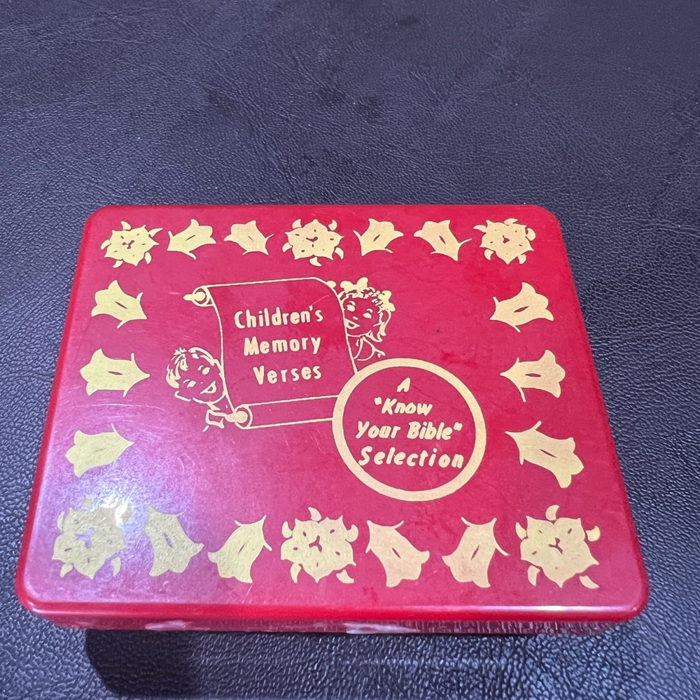 Inspirational Red Verse Card Box